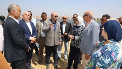 محافظ بنى سويف يتفقد الموقف التنفيذي لمشروع المرسى السياحى على الساحل الشرقي لنهر النيل