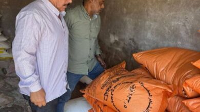 ضبط 6 طن و50 كجم كيماوي يوريا داخل مخزن خلال حملات تفتيشية بصان الحجر