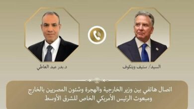 وزير الخارجية المصري يبحث سبل احتواء التصعيد بين إسرائيل وإيران مع مبعوث الرئيس الأمريكي