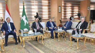 محافظ الشرقية يستقبل محافظي الدقهلية وقنا ونائب محافظ بورسعيد بمكتبة بالديوان العام