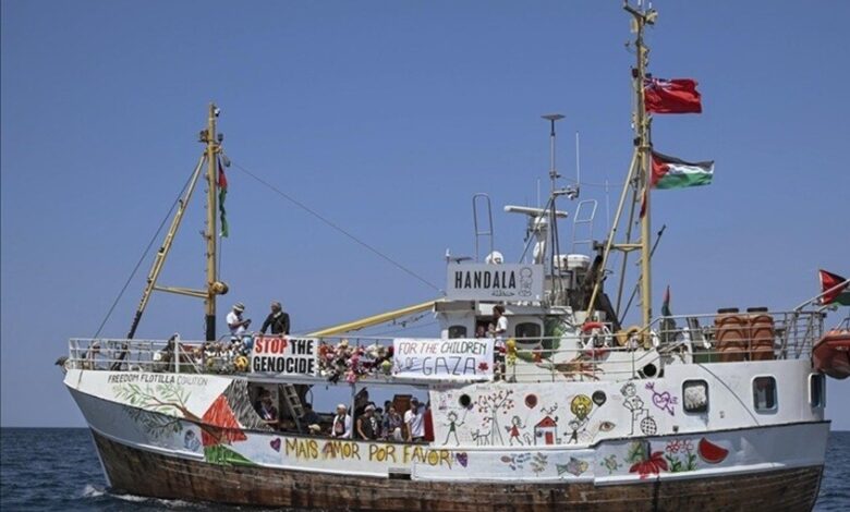 ناشطو "حنظلة": هدفنا وقف الإبادة وكسر حصار غزة وكشف جرائم إسرائيل