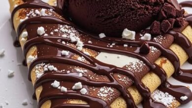 طريقة عمل الكريب الشوكولاتة مع الآيس كريم