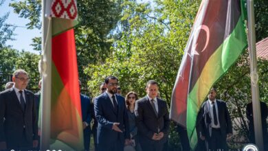 رئيس الحكومة ووزير خارجية ليبيا يفتتحان مبنى القنصلية الليبية في العاصمة مينسك