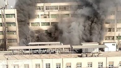 إندلاع حريق ضخم في سنترال رمسيس .. والحماية المدنية تدفع بسيارات الإطفاء