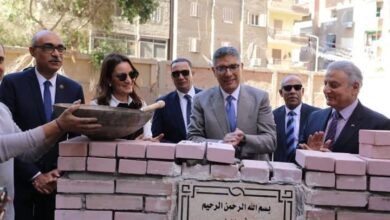 محافظ الجيزة يضع حجر أساس إنشاء مكتبة مصر العامة بشارع خاتم المرسلين بالعمرانية