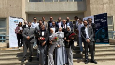 طلاب هندسة المطرية يبتكرون نموذجًا متطورًا لإدارة المنشآت عبر التوأمة الرقمية Digital Twin