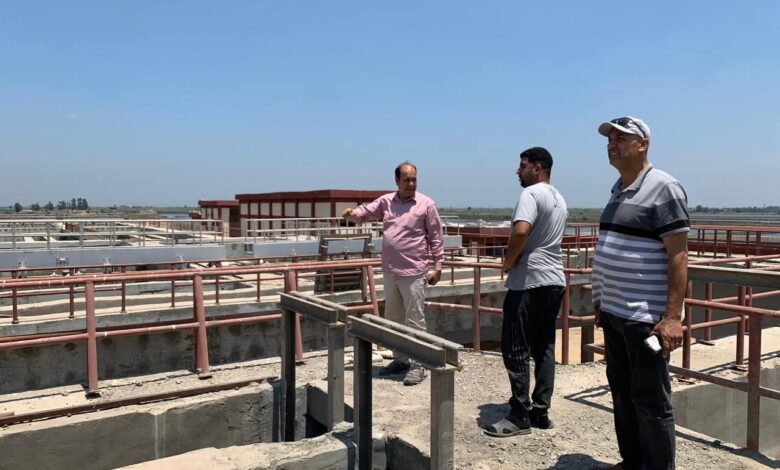 بتكلفة 300 مليون جنيهاً رئيس منشأة أبو عمر يتابع تنفيذ أعمال إنشاء محطة معالجة الصرف الصحي
