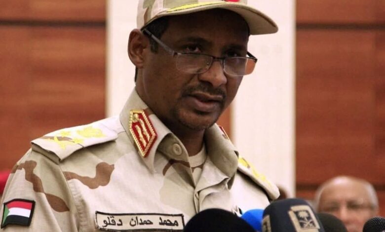 بقيادة حميدتى.. تحالف السودان التأسيسى يعلن تشكيل حكومة السلام الانتقالية