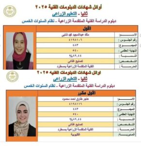 محافظة القليوبية تهنئ أوائل الدبلومات الفنية 2 محافظة القليوبية تهنئ أوائل الدبلومات الفنية