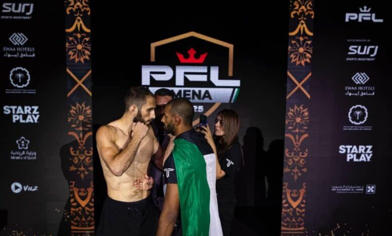 دوري المقاتلين المحترفين: نجاح مراسم الوزن الرسمية في الرياض استعداداً لانطلاق النزالات غدا 1 دوري المقاتلين المحترفين: نجاح مراسم الوزن الرسمية في الرياض استعداداً لانطلاق النزالات غدا