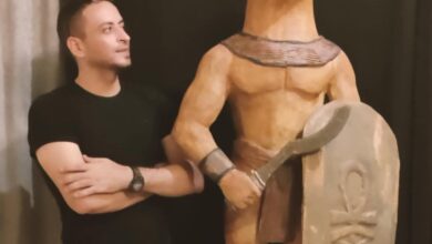 حورس يعود من الماضي.. تمثال يجسد روح الحماية الأبدية بأنامل أحمد رضا