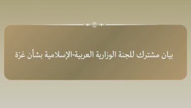 بيان اللجنة الوزارية العربية الإسلامية بشأن عدم منح تأشيرات للوفد الفلسطيني المشارك في الأمم المتحدة  