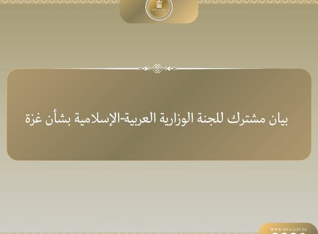 بيان اللجنة الوزارية العربية الإسلامية بشأن عدم منح تأشيرات للوفد الفلسطيني المشارك في الأمم المتحدة  