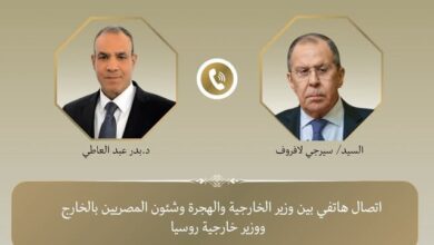  اتصال هاتفي بين وزير الخارجية ونظيره الروسي