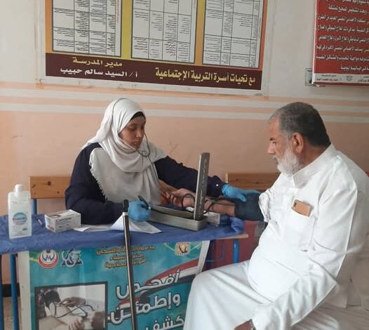 توقيع الكشف الطبي المجاني على 1372 مواطنًا بجنوب سيناء