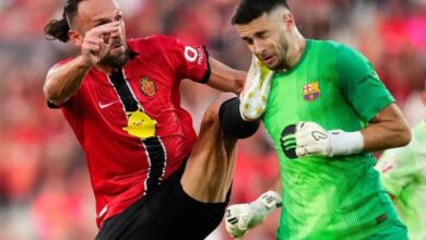 حارس برشلونة يثير قلق الجماهير بعد التدخل العنيف ضده في مباراة ماريوكا