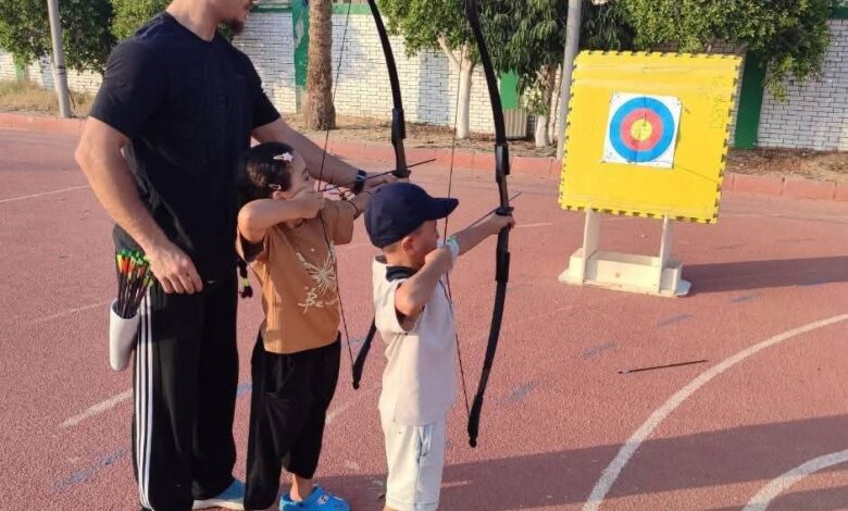 أولى تدريبات القوس والسهم في نادي الشيخ زايد الرياضي