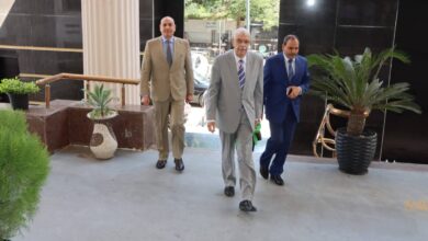 رئيس جامعة المنوفية يهنئ اللواء علاءالدين الجاحر مدير أمن المنوفية الجديد