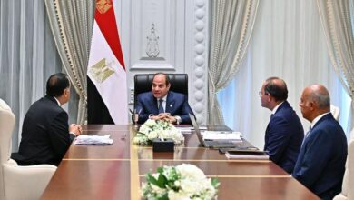 الرئيس السيسى يجتمع برئيس الوزراء ووزير المالية