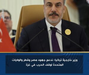 وزير خارجية تركيا: ندعم جهود مصر وقطر والولايات المتحدة لوقف الحرب في غزة
