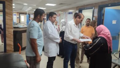 نائب وزير الصحة والسكان يتفقد عدة منشآت طبية في محافظة القليوبية