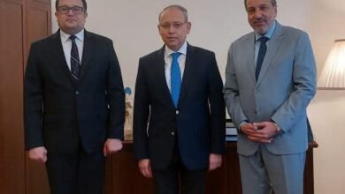 النجاري يستقبل شريف جاد في موسكو 