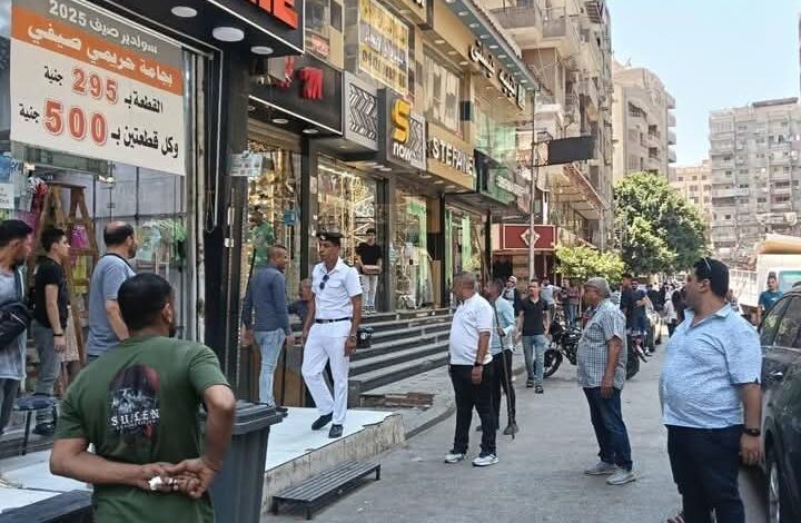 حملة كبرى لازالة التعديات والإشغالات بميدان الجيزة والطالبية 