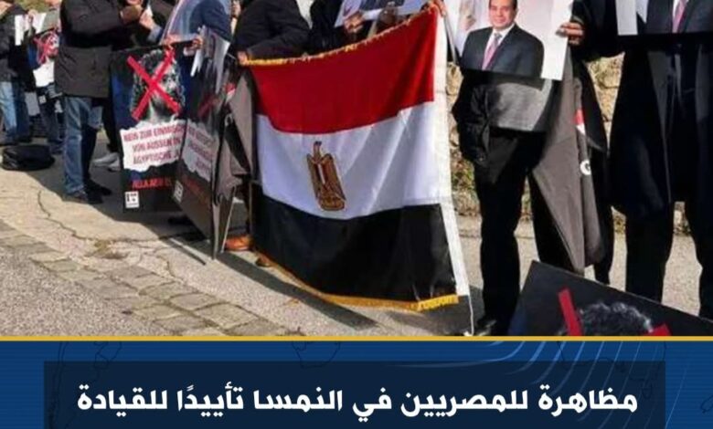 مظاهرة للمصريين في النمسا تأييدًا للقيادة السياسية والتضامن مع الشعب الفلسطيني 