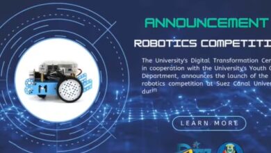 جامعة قناة السويس تطلق مسابقة تصميم الروبوتات للمشاركة في بطولة جامعة بنها الأولى 2025 14 جامعة قناة السويس تطلق مسابقة تصميم الروبوتات للمشاركة في بطولة جامعة بنها الأولى 2025
