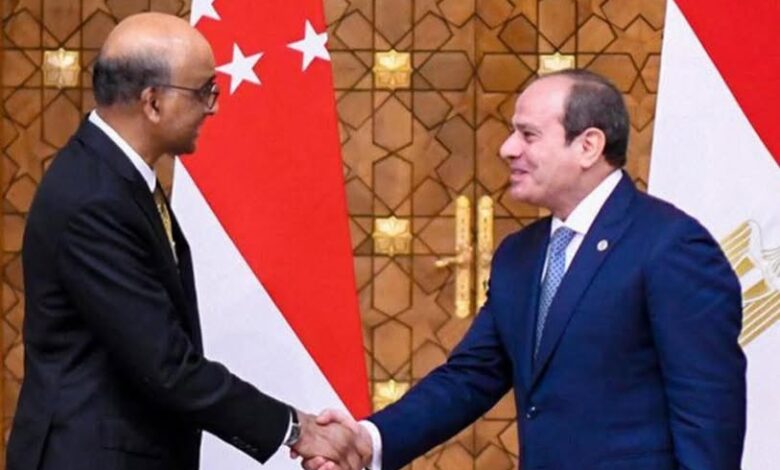 الرئيس السيسى ونظيره السنغافورى يشهدان مراسم التوقيع على 7 مذكرات تفاهم بين البلدين