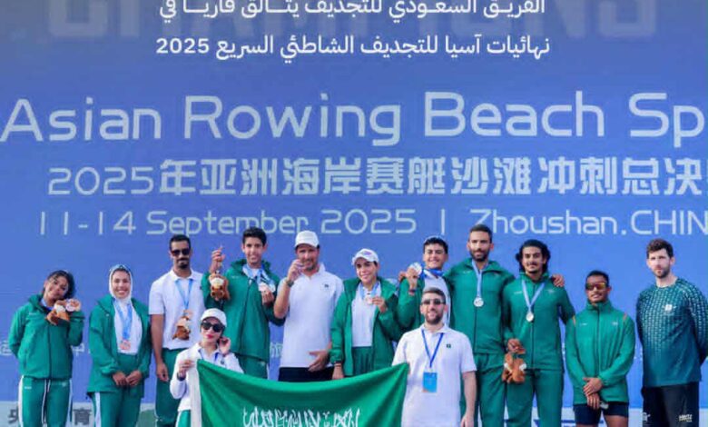  الفريق السعودي للتجديف يتألّق قارّيًا ويحصد 6 ميداليات في نهائيات آسيا بالصين