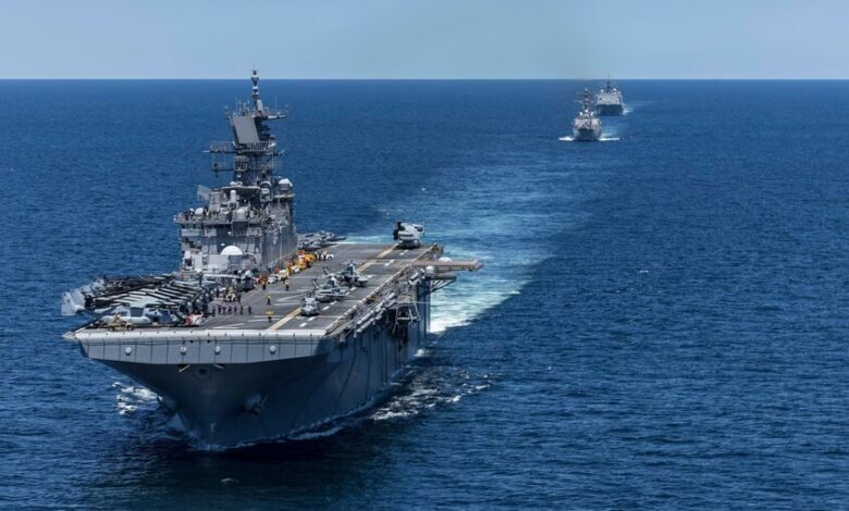امريكا ترسل أسطولا حربيا إلى منطقة البحر الكاريبي بالقرب من فنزويلا