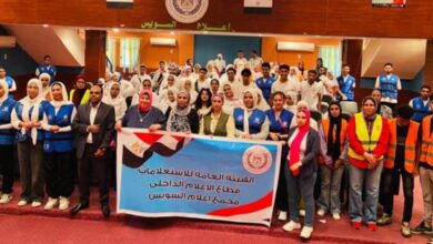 خلق اجيال صحيحة رياضية تتمتع بالثقافة وتحاط بالقيم والأخلاق بإعلام السويس