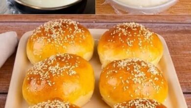 طريقة عمل خبز البرجر أو عيش الكيزر بالعجينة اليابانية