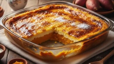 طريقة عمل بطاطا حلوة بالبشاميل