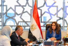 وزيرة التنمية المحلية تلتقي الرئيس التنفيذي لهيئة المتحف المصري الكبير 