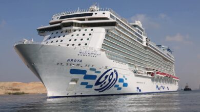 قناة السويس تشهد عبور السفينة السياحية العملاقة "AROYA" وعلى متنها 2300 سائح 13 قناة السويس تشهد عبور السفينة السياحية العملاقة "AROYA" وعلى متنها 2300 سائح