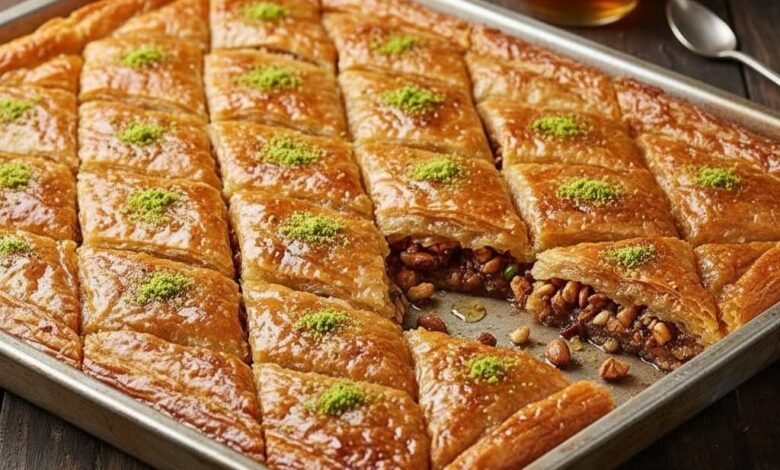 طريقة عمل الجلاش الحلو بالمكسرات