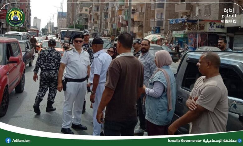 محافظ الإسماعيلية يؤكد على استمرار الحملات لإزالة أماكن النباشين بالمدينة 