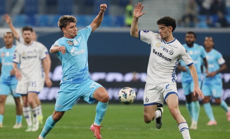 زينيت بطرسبورغ يقلب الطاولة على ضيفه دينامو موسكو فى الدوري الروسي