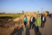 وزيرة التنمية المحلية في جولة مفاجئة لمنظومة جمع قش الأرز بالدقهلية والقليوبية