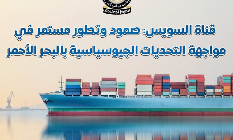 بالإنفوجراف الصمود والتطور المستمر لقناة السويس في مواجهة التحديات الجيوسياسية بالبحر الأحمر 1 بالإنفوجراف الصمود والتطور المستمر لقناة السويس في مواجهة التحديات الجيوسياسية بالبحر الأحمر