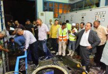 محافظ أسيوط يتابع أعمال إصلاح كسر مفاجئ بمحطة المراغي للصرف الصحي 
