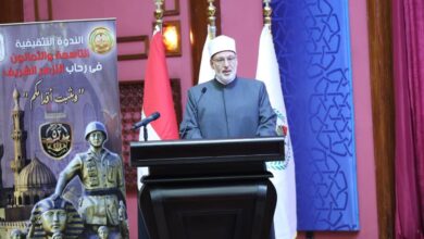 وكيل الأزهر يفتتح الندوة التثقيفية لقوات الدفاع الشعبي والعسكري احتفالا بنصر أكتوبر المجيد