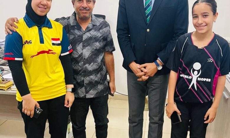 وزير الرياضة يوجه بدعم لاعبة منتخب تنس الطاولة ملك صلاح