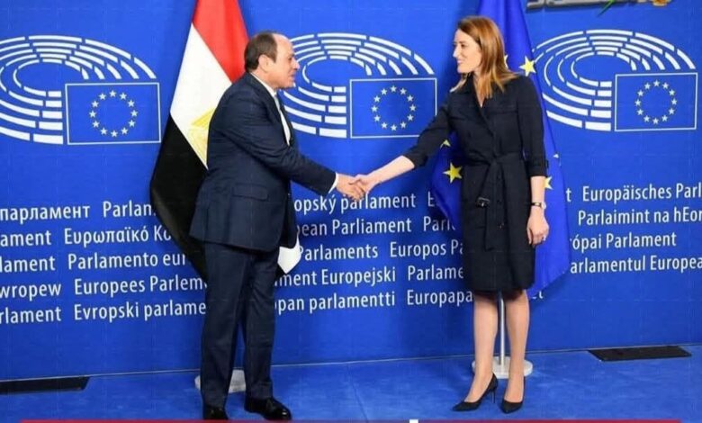 السيسى يبحث مع رئيسة البرلمان الأوروبى فى بروكسل سبل تثبيت وقف الحرب فى غزة ودعم السلام 1 السيسى يبحث مع رئيسة البرلمان الأوروبى فى بروكسل سبل تثبيت وقف الحرب فى غزة ودعم السلام