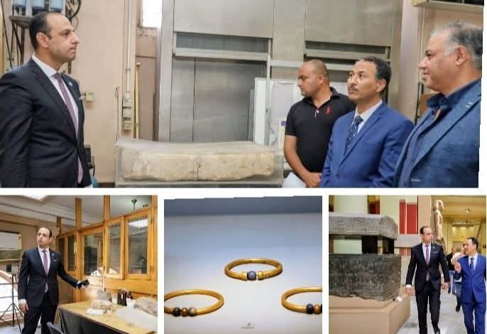 المستشار أحمد عبد السلام يجري التحقيقات بواقعة إختفاء سوار ذهبي من المتحف المصرى القديم