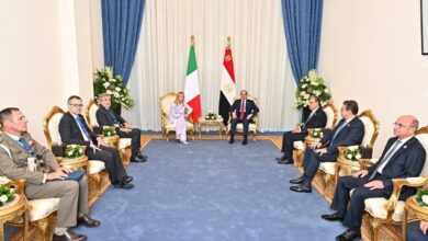 الرئيس السيسى يؤكد بتشجيع كافة الأطراف المعنية على تنفيذ اتفاق وقف الحرب في قطاع غزة