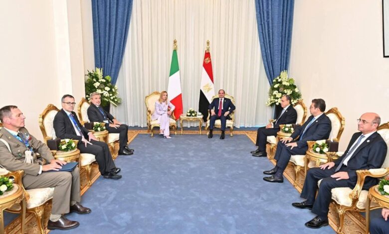 الرئيس السيسى يؤكد بتشجيع كافة الأطراف المعنية على تنفيذ اتفاق وقف الحرب في قطاع غزة