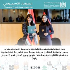 الحصاد الأسبوعي لأنشطة وفعاليات وزارة التخطيط والتنمية الاقتصادية والتعاون الدولي